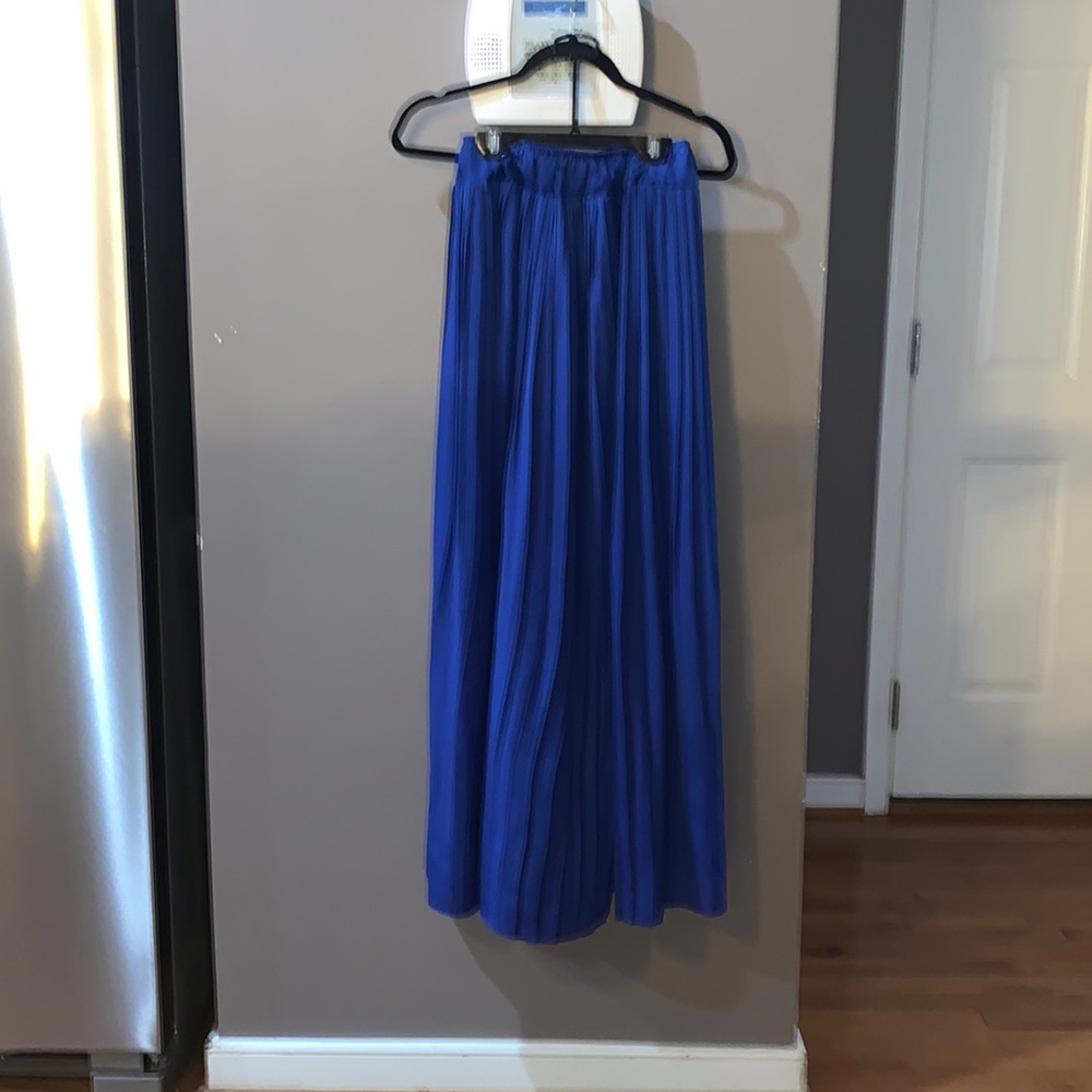 Long blue maxi skirt